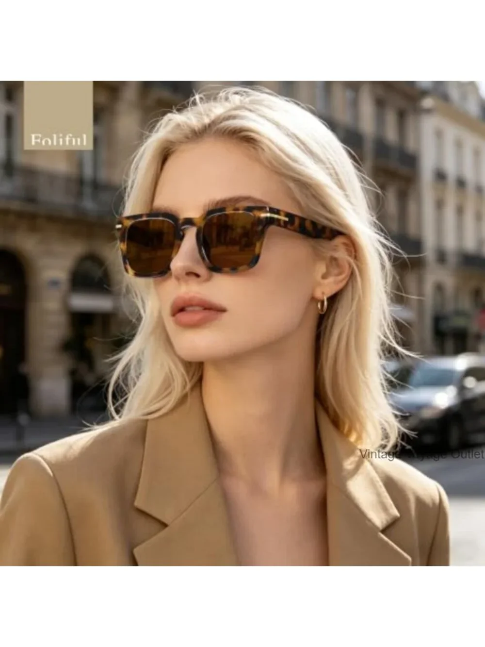 Square Frame Sunglasses Women Men UV Protection HD Lens Driving Glasses